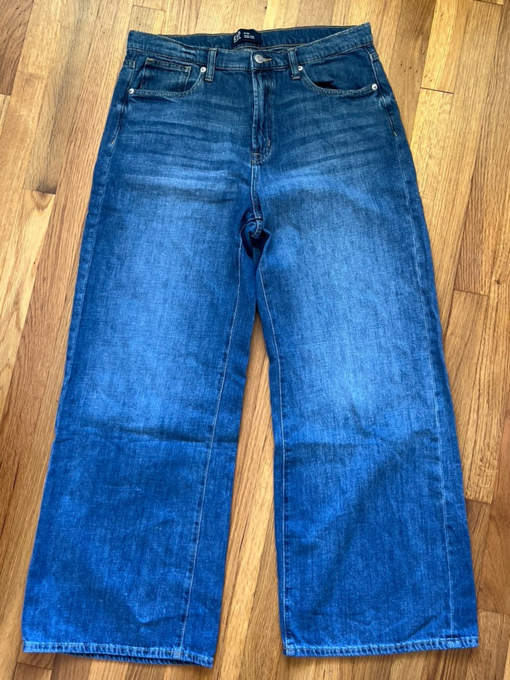 GAP Women’s High-Rise Wide Leg Jeans - Blue Wash